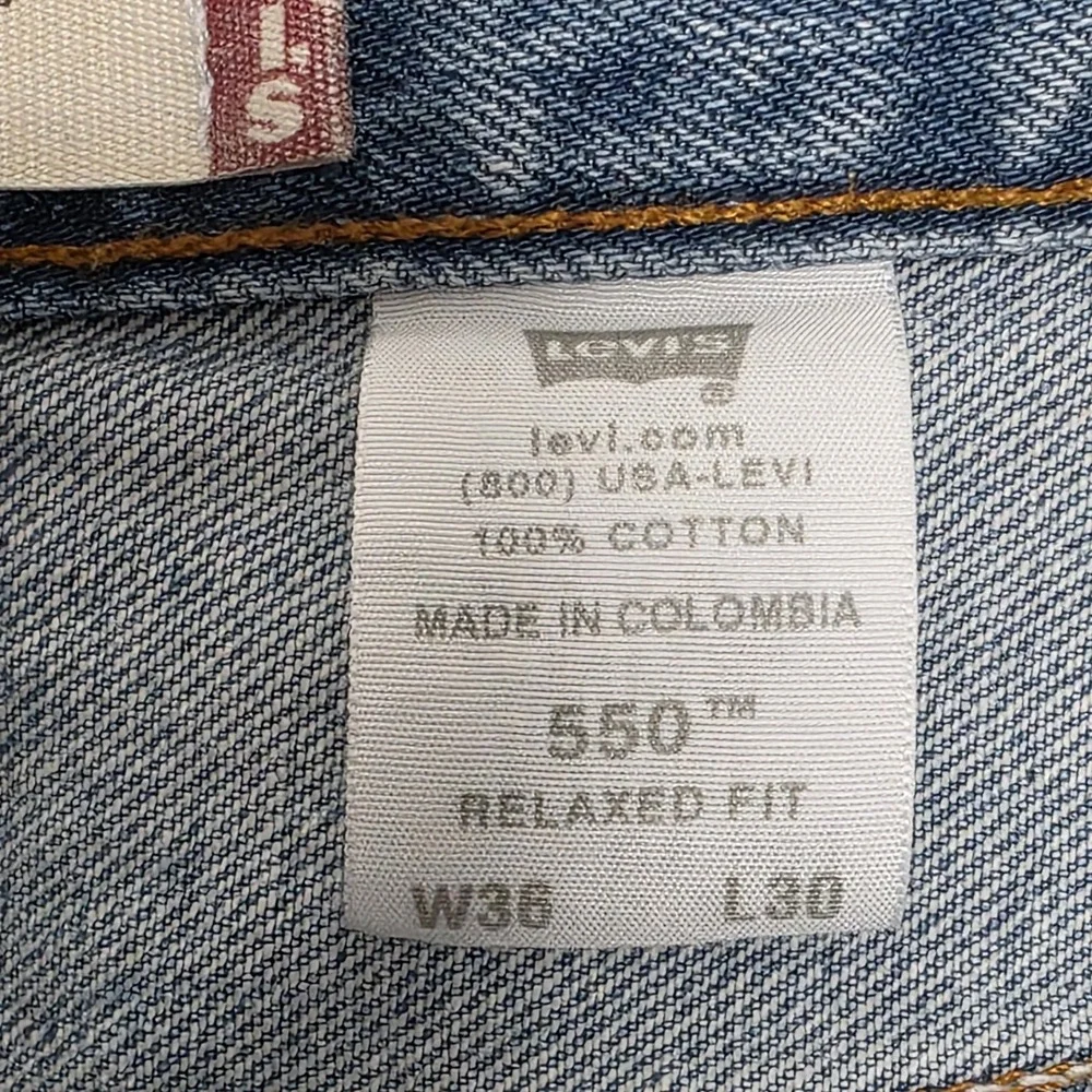 Vintage Levis 550 Jeans Men 36x30 Blue Denim 5 Pocket Relaxed‎ Cowboy 2000s
